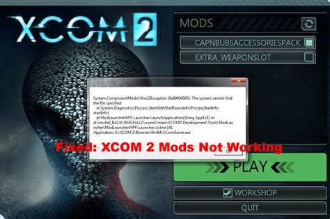 workshop mods not working xcom 2