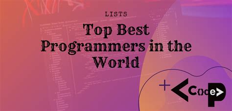 world best programmer name