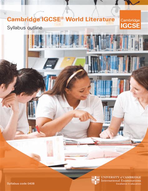 world literature igcse syllabus