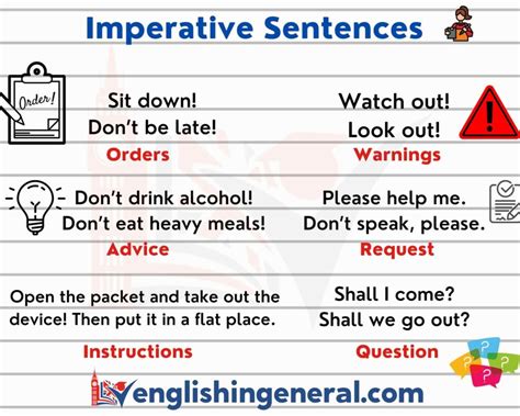 write 10 example of imperative sentence with the meaning