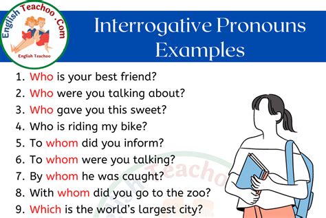 write 10 examples of interrogative pronoun