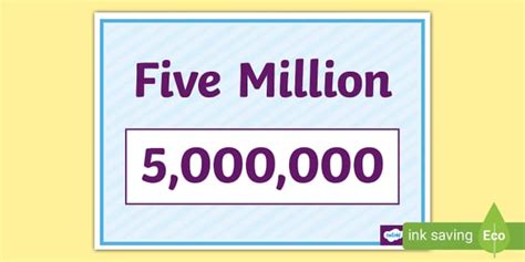 write 5 million in figures
