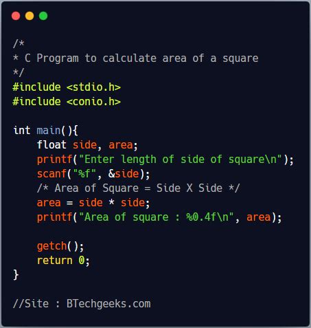 write a c program using function statement finds the area of square and cube