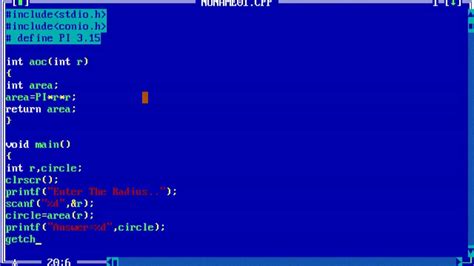 write a c program using function to find area of circle