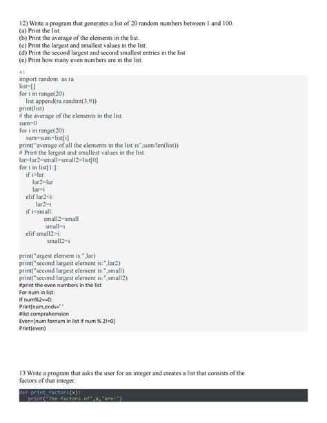 write a program that generates a list of 20 random numbers between 1 and 100