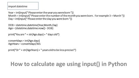 write a program to calculate age in python