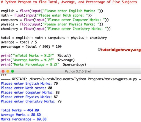 write a program to calculate average in python