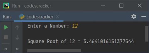 write a program to calculate square root of any number