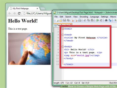 write a program to create a simple web page using html language