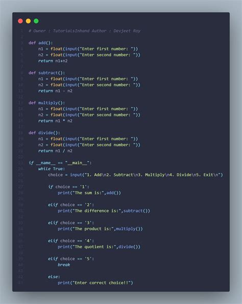 write a program to make a calculator in python