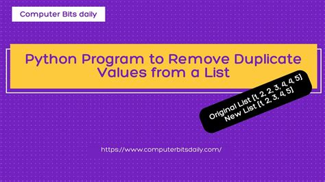 write a program to remove duplicates from a list