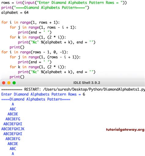 write a python program to print alphabet pattern l