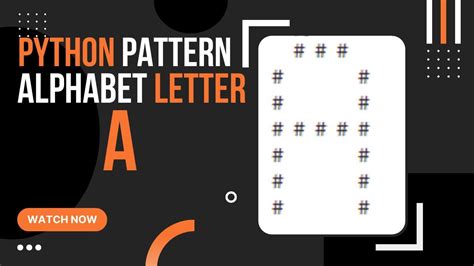 write a python program to print alphabet pattern u