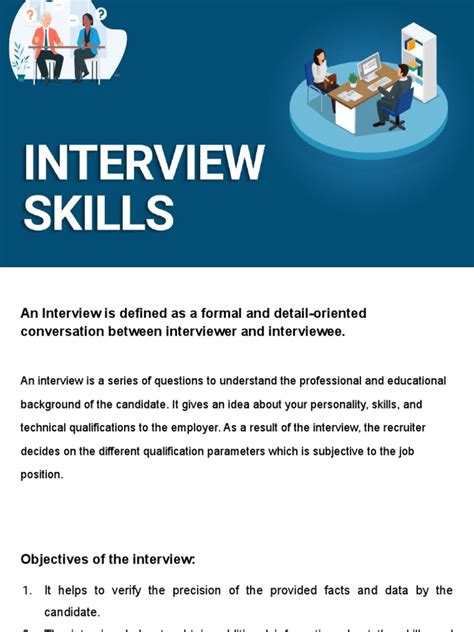 write a short note on interview skills pdf