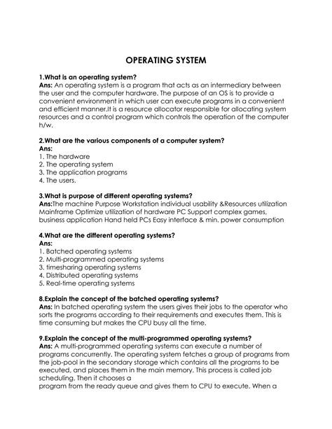 write a short note on operating system services