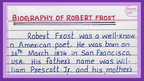 write a short note on robert frost