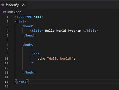 write a simple php script to display hello world