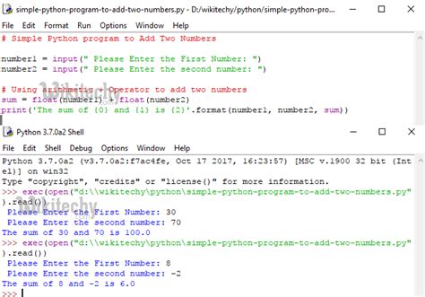write a simple python program and execute it