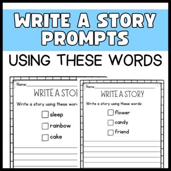 write a story using these words worksheet with answers