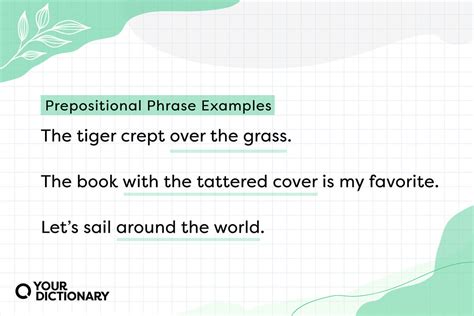 write an example of a prepositional phrase
