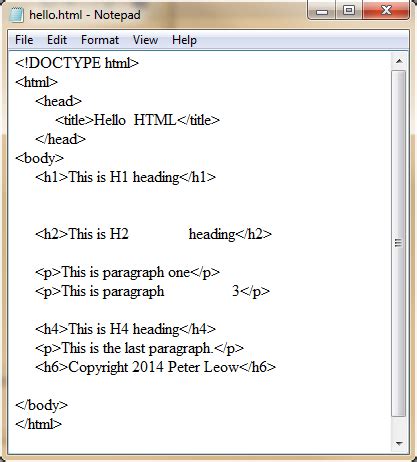 write an html program to display your name