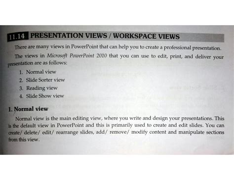 write different types of presentation views