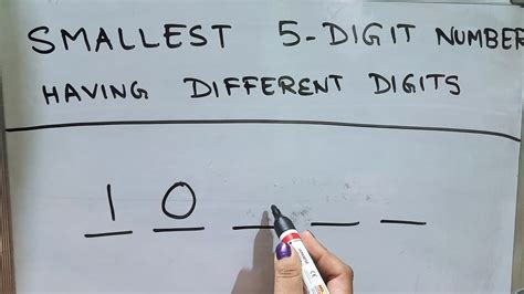 write down the smallest five digit number