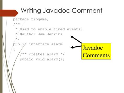 write javadoc comments