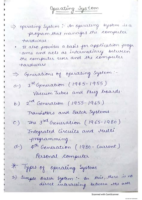 write short note on function and types of operating system