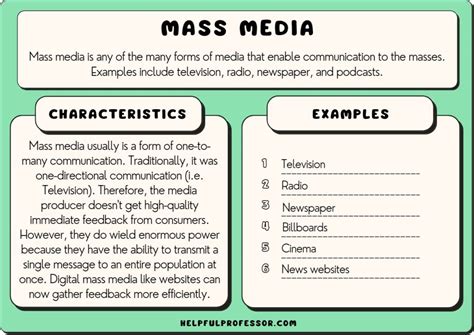 write some example of mass communication