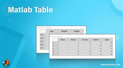 write table in excel matlab