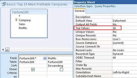 write the types of queries in ms access