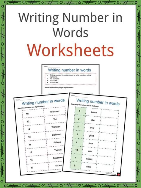 write the words in number form