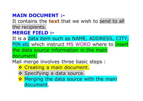 write three advantages of mail merge