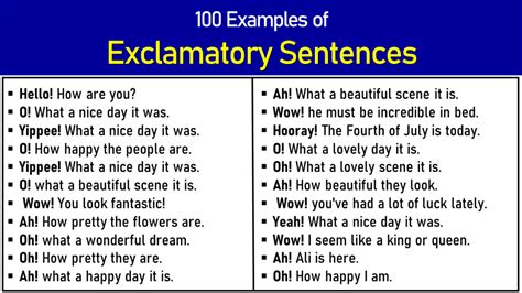 write three examples of exclamatory sentence
