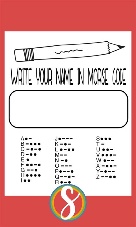 write your name in morse code worksheet