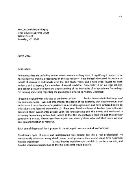 writing a letter to a judge example