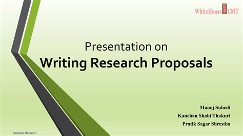 writing a research proposal the research introduction ppt
