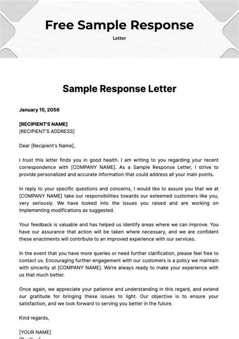 writing a response letter