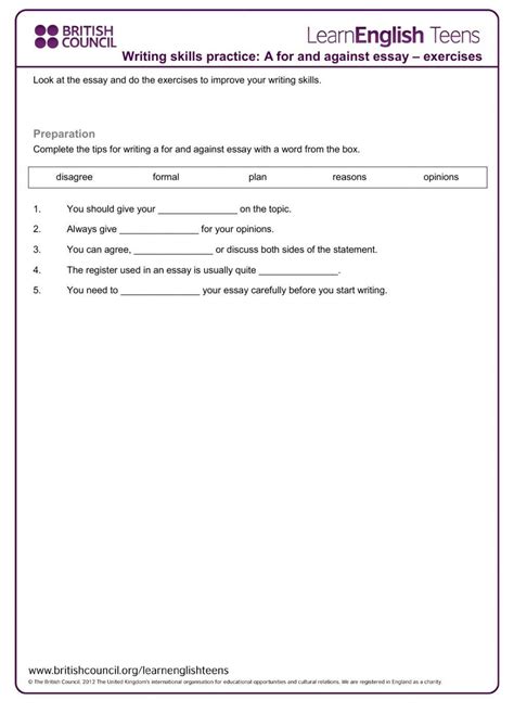 writing activities for b2 level