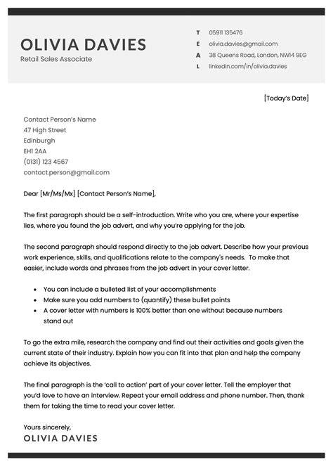 writing cover letter