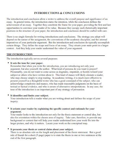 writing introduction and conclusion pdf