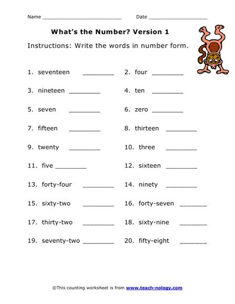 writing number words in figures