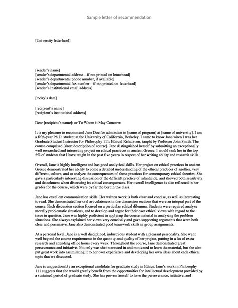 writing recommendation letter