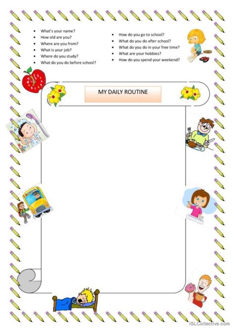 writing your daily routine