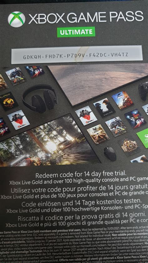 xbox 14 day trial code