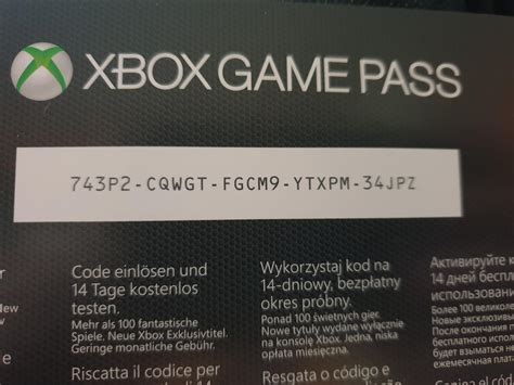 xbox game pass trial code