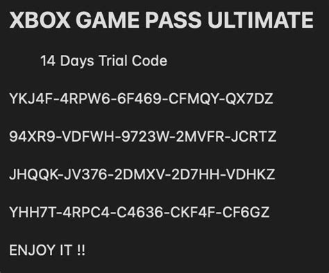 xbox game pass ultimate free trial code