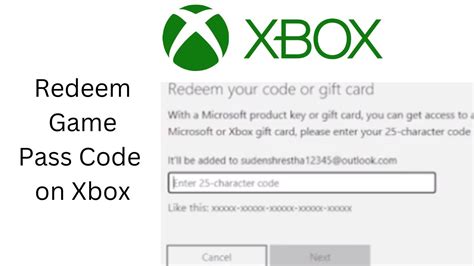 xbox game pass use code