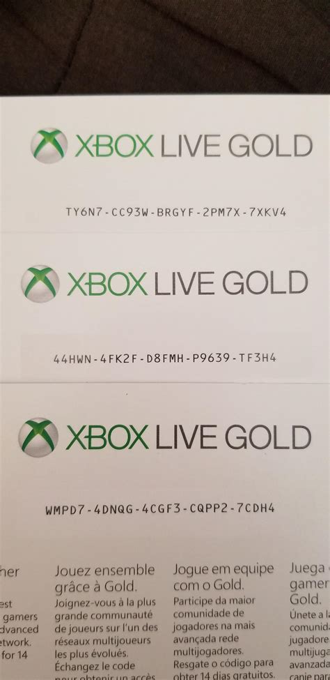 xbox live trial code